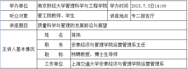 学术报告：质量科学与管理的发展前沿与展望