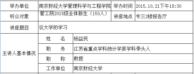 学术报告：谈大学的学习